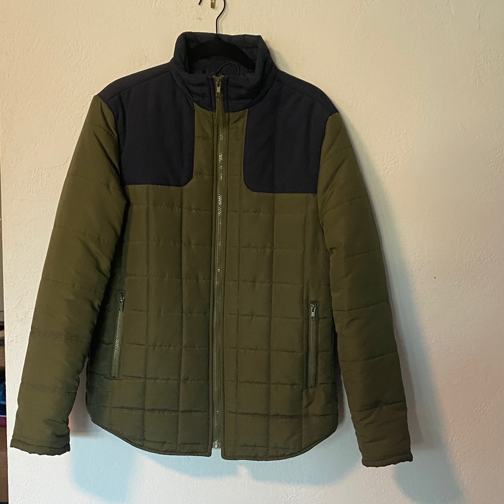 Nomad Men's Olive Green and Black Quilted  Jacket
